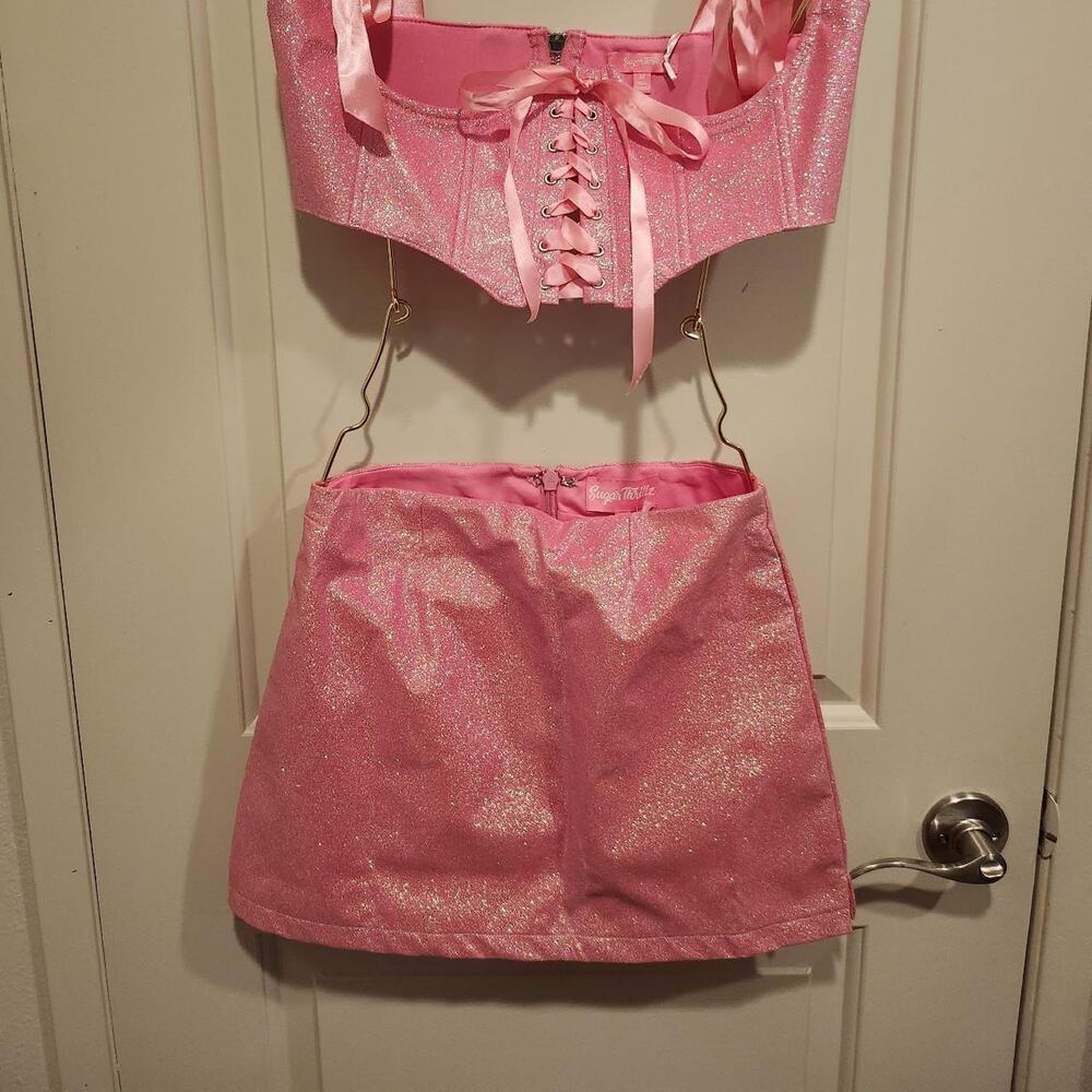 Sugar Thrillz Twinkle kiss glitter mini SKIRT ONLY